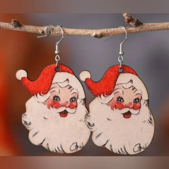 Santa Claus Earrings! Perfect adorable festive sturdy high quality NEW‎ NWT - Picture 7 of 8